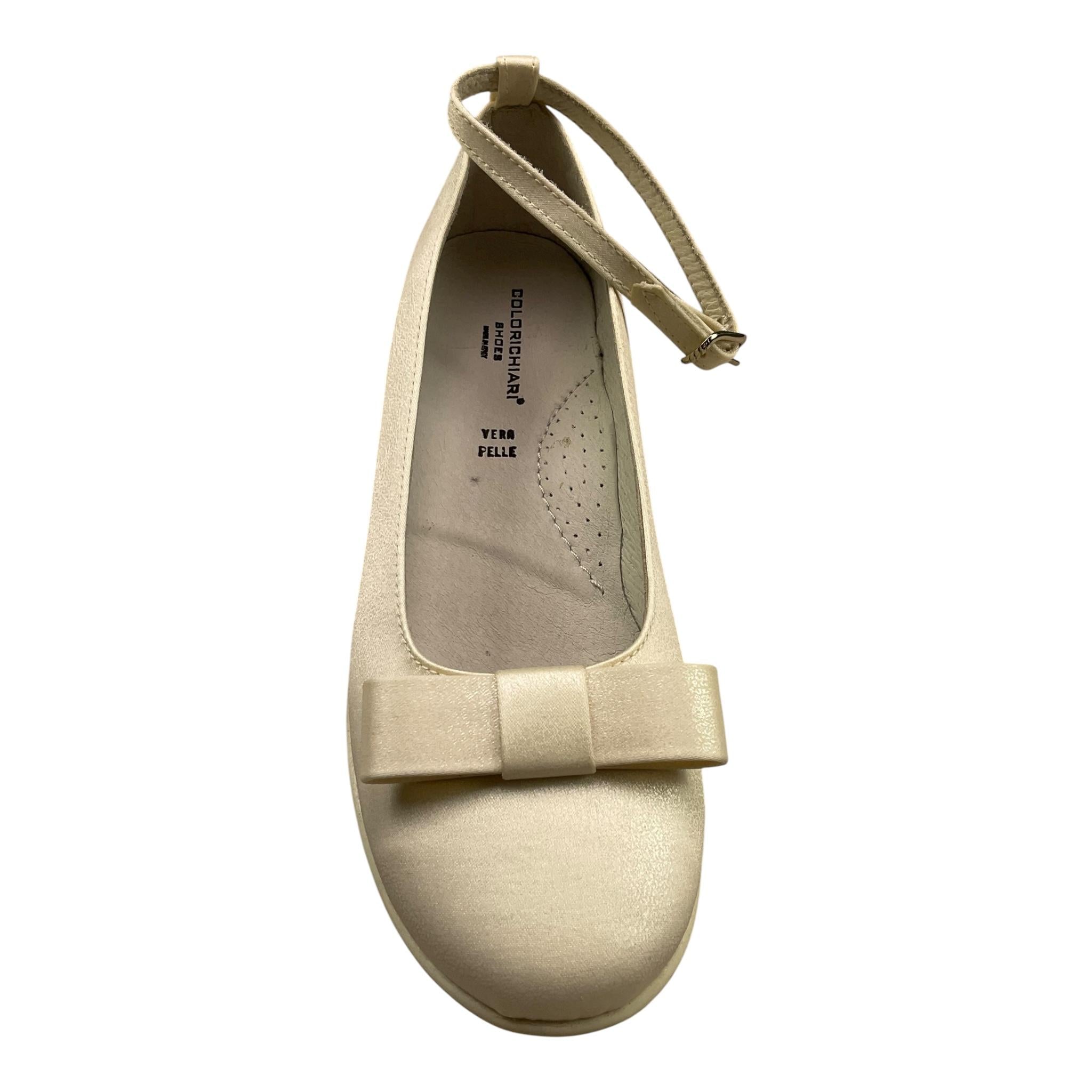 Colori Chiari Ballerine Tinta Unita con Fibia E Fiocco per Bambina FJ953546 PANNA COLORI CHIARI 