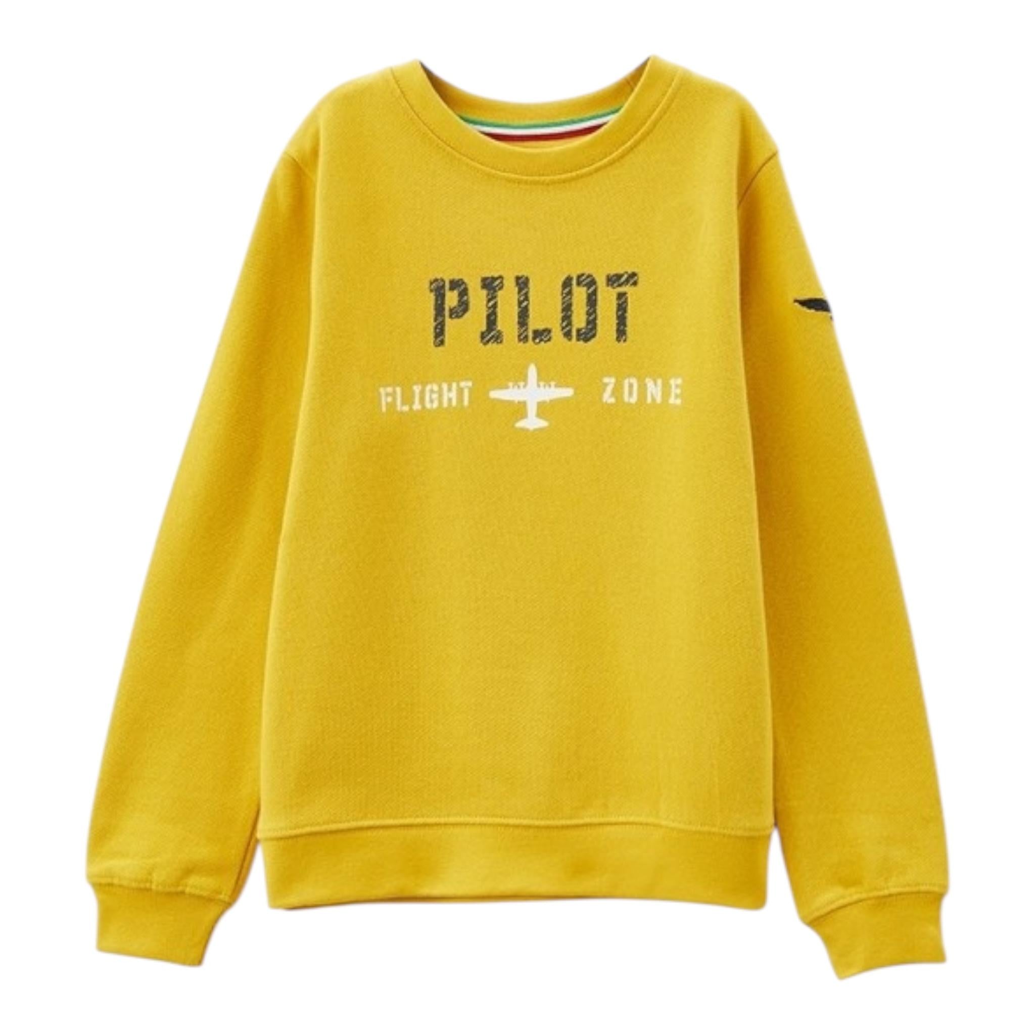 AERONAUTICA MILITARE shirt girocollo tinta unita con stampa Giallo per Bambino 242TS0001AJRJ664 GIALLO AERONAUTICA MILITARE 