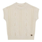 Guess Maglia Mezza Manica Tinta Unita con Trafori per Bambina J4YR07Z37L1 PANNA GUESS 