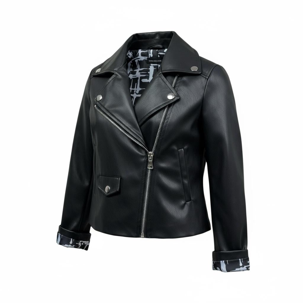 Daniele Alessandrini Giubbino In Ecopelle Tinta Unita per Bambino 1295O00208 NERO DANIELE ALESSANDRINI 