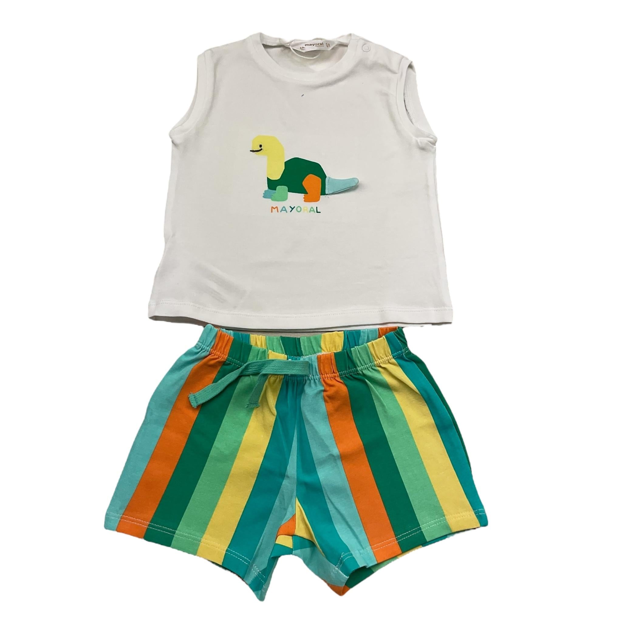 Mayoral Completo 2 Pezzi Canotte-Bermuda per Neonato COMPM BIANCO MAYORAL 