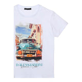 Daniele Alessandrini Rundhals-T-Shirt einfarbig mit weißem Aufdruck für Kinder
