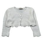 J.O. Milano Coprispalle tinta unita con Ricami Bianco per Bambina 573X1JXX BIANCO J.O. MILANO 