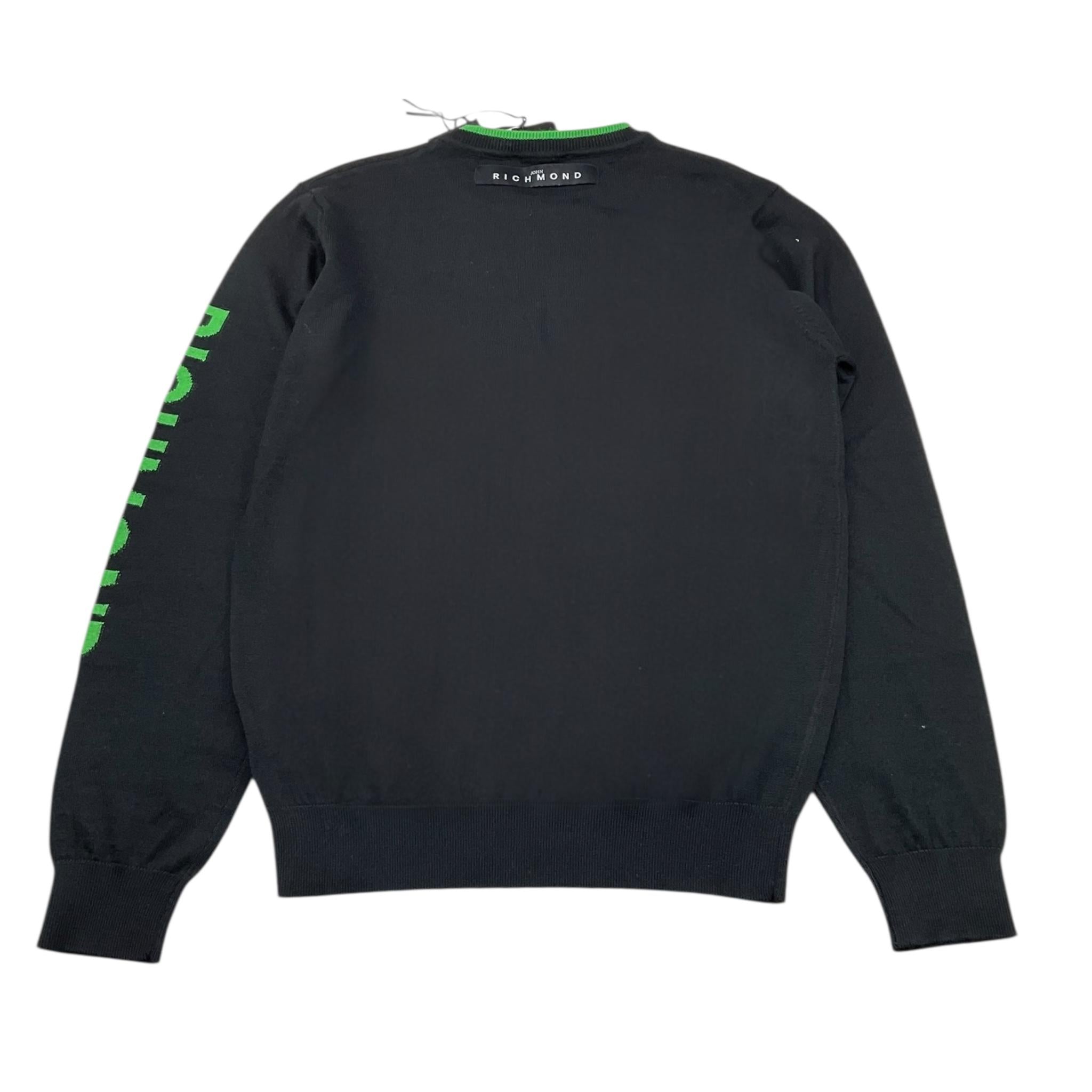 JOHN RICHMOND maglia girocollo tinta unita con logo Nero per Bambino RBA22137MA NERO JOHN RICHMOND 