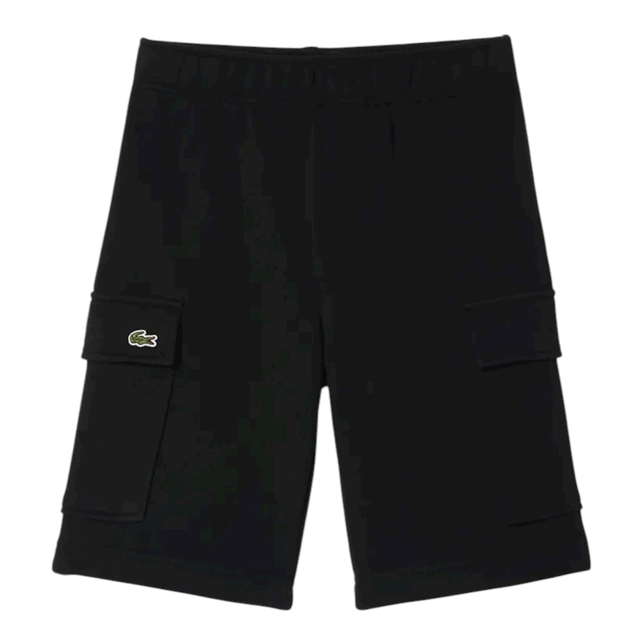 Lacoste Bermuda Tinta Unita con Elastico In Vita per Bambino GJ7372 NERO LACOSTE 