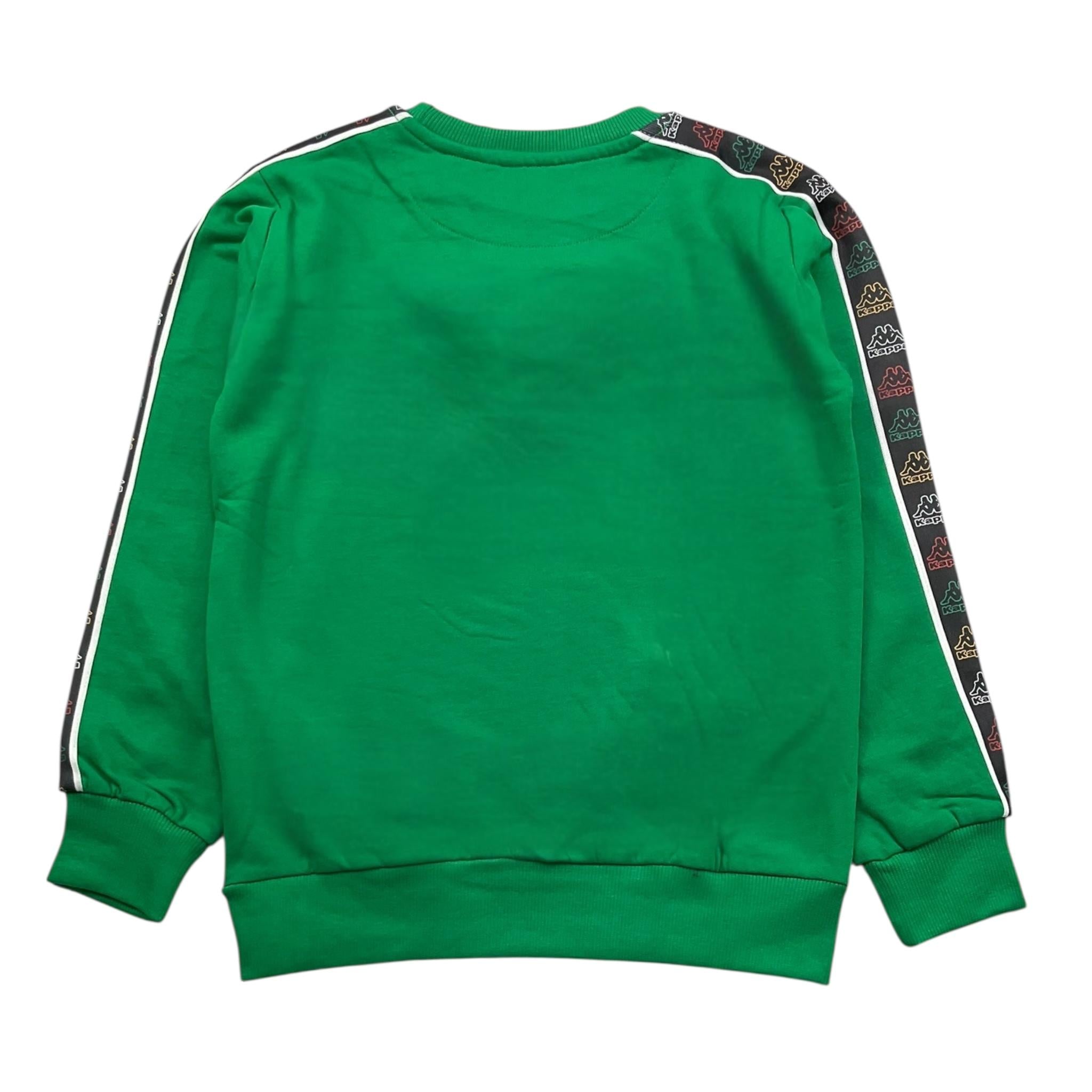 KAPPA felpa girocollo tinta unita con stampa Verde per Bambino 361U7MW VERDE KAPPA 