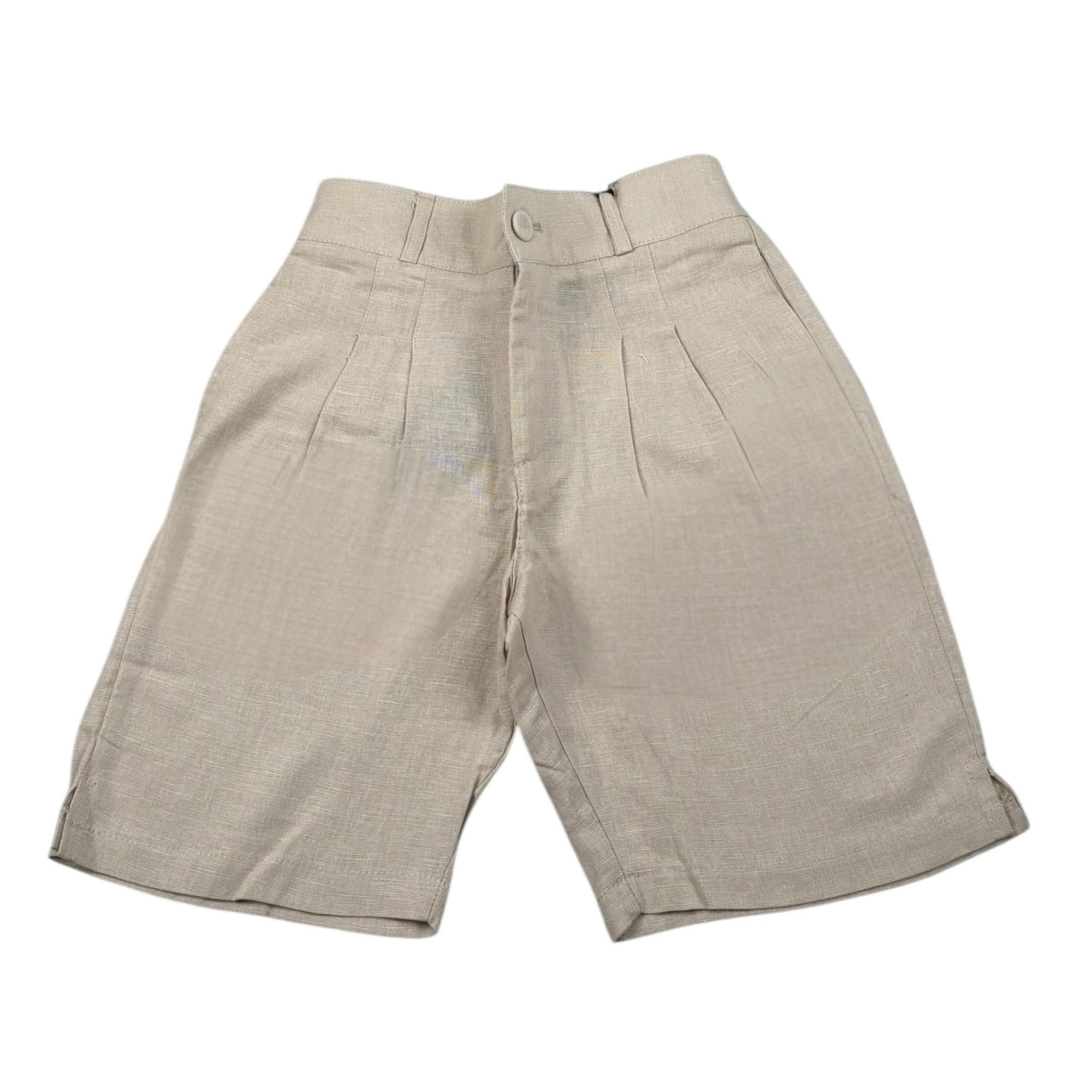 Stay Street Bermuda Tinta Unita con Elastico In Vita per Bambino 8084 BEIGE STAY STREET 