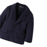 Mini Banda Giacca Tinta Unita con Microfantasia per Neonato 3B648 BLU MINI BANDA 