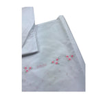 Le Bebe' Lenzuola Set 3 Pezzi Tinta Unita con Stampa per Neonata LBG6215 BIANCO LE BEBE' 