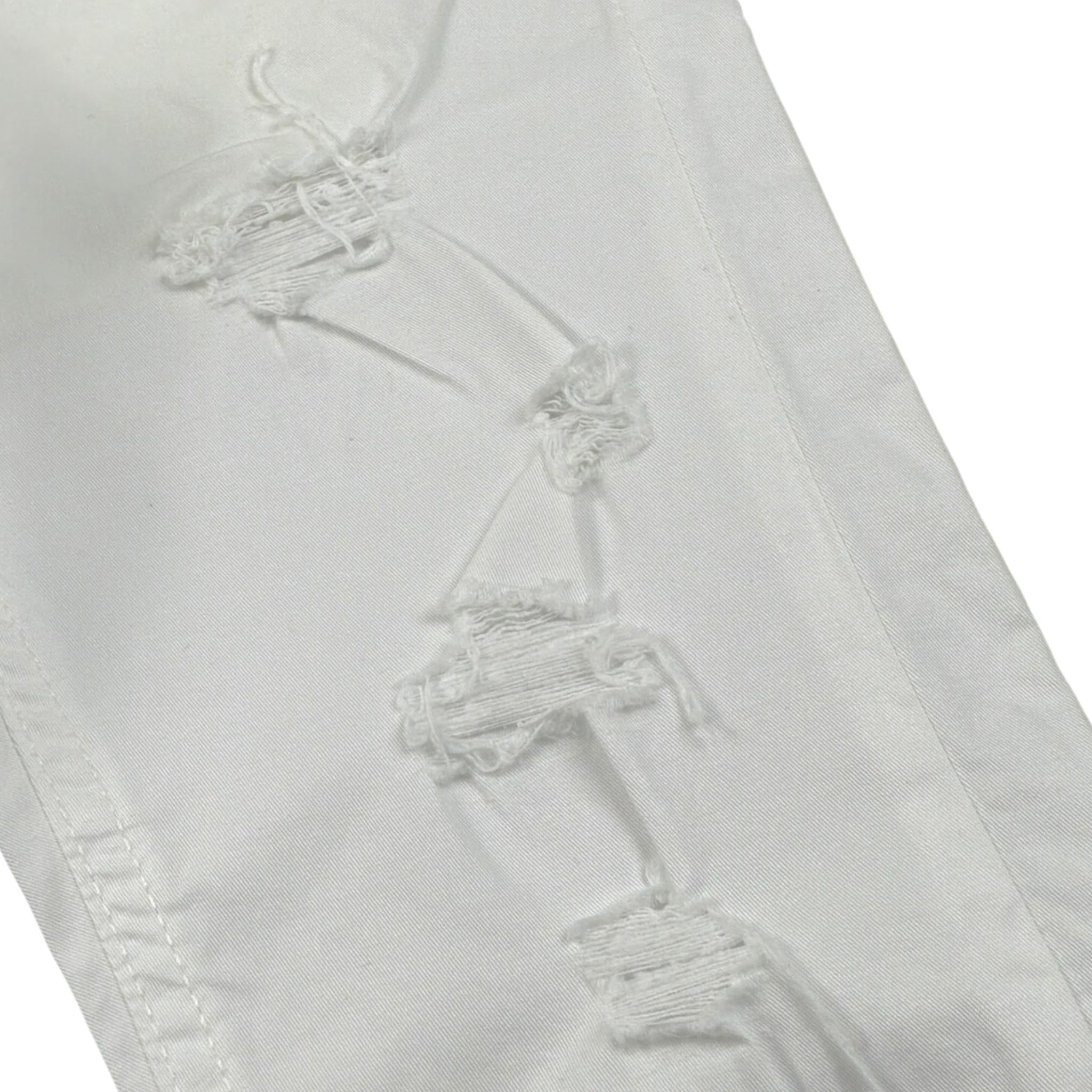 Clochard Jeans tinta unita con Strappi Bianco per Neonato 008N BIANCO CLOCHARD 