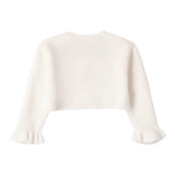 Sarabanda Coprispalle Tinta Unita con Applicazioni per Bambina 0B431 BIANCO SARABANDA 