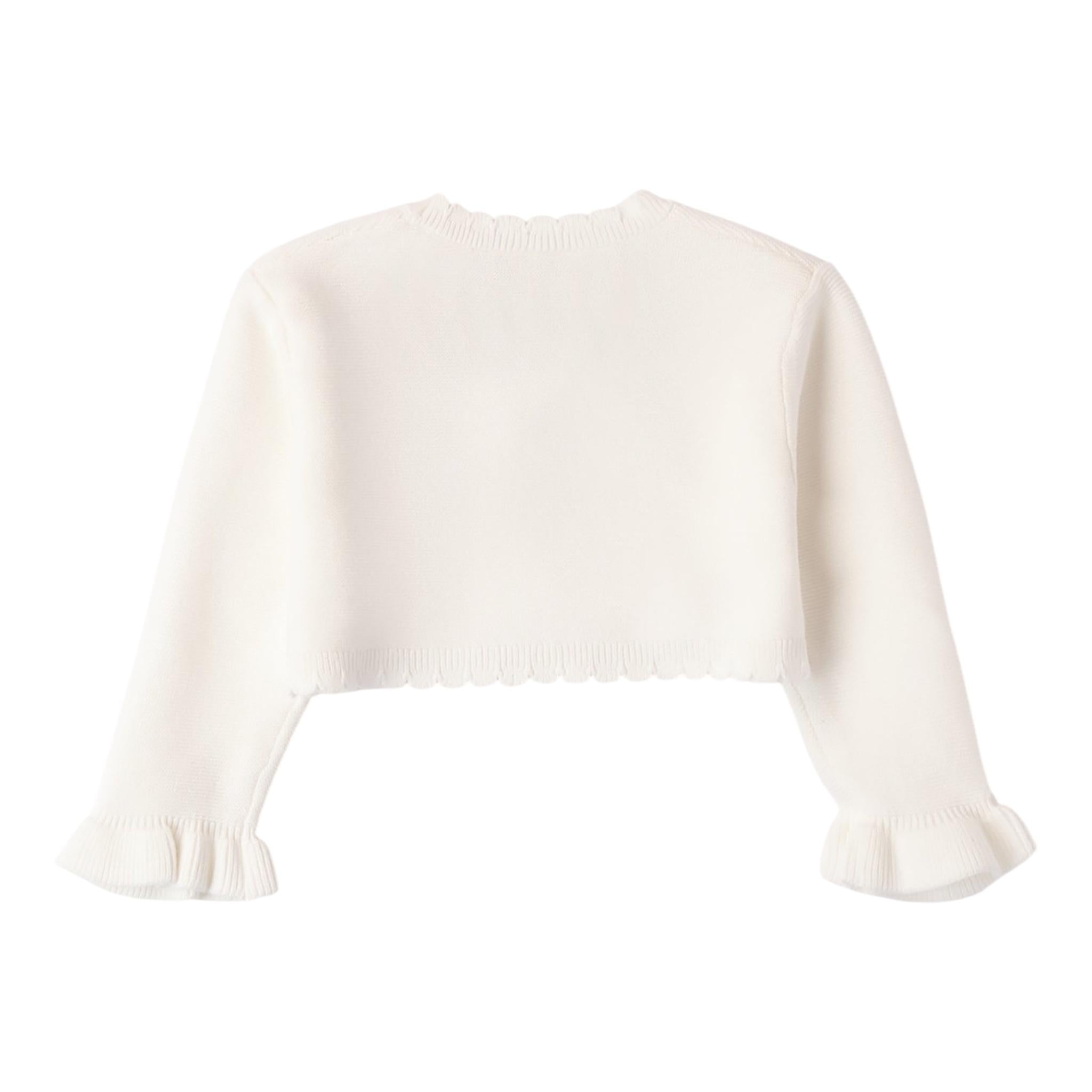 Sarabanda Coprispalle Tinta Unita con Applicazioni per Bambina 0B431 BIANCO SARABANDA 