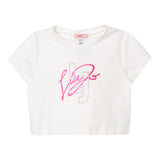 Liu Jo T-Shirt Girocollo Tinta Unita Con Stampa In Contrasto Bianco Per Neonata