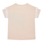 Guess T-Shirt Girocollo Tinta Unita con Stampa per Bambina K5RI12K6YW4XXJ ROSA GUESS 