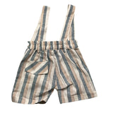 Never Too Bermuda Con Bretelle Fantasia A Righe Multicolor Per Neonato
