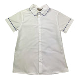 Little Bear Camicia Tinta Unita con Profili In Contrasto per Bambino 8211 BIANCO LITTLE BEAR 