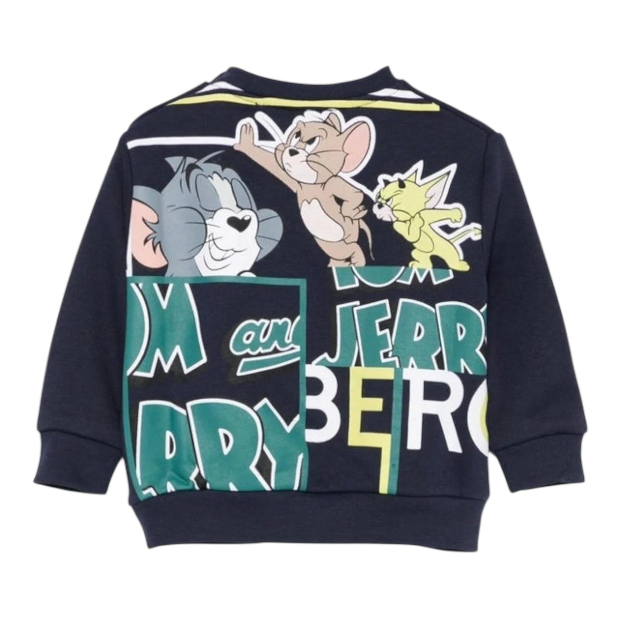 ICEBERG felpa girocollo tinta unita con stampa Blu per Neonato MFICE5321B BLU ICEBERG 