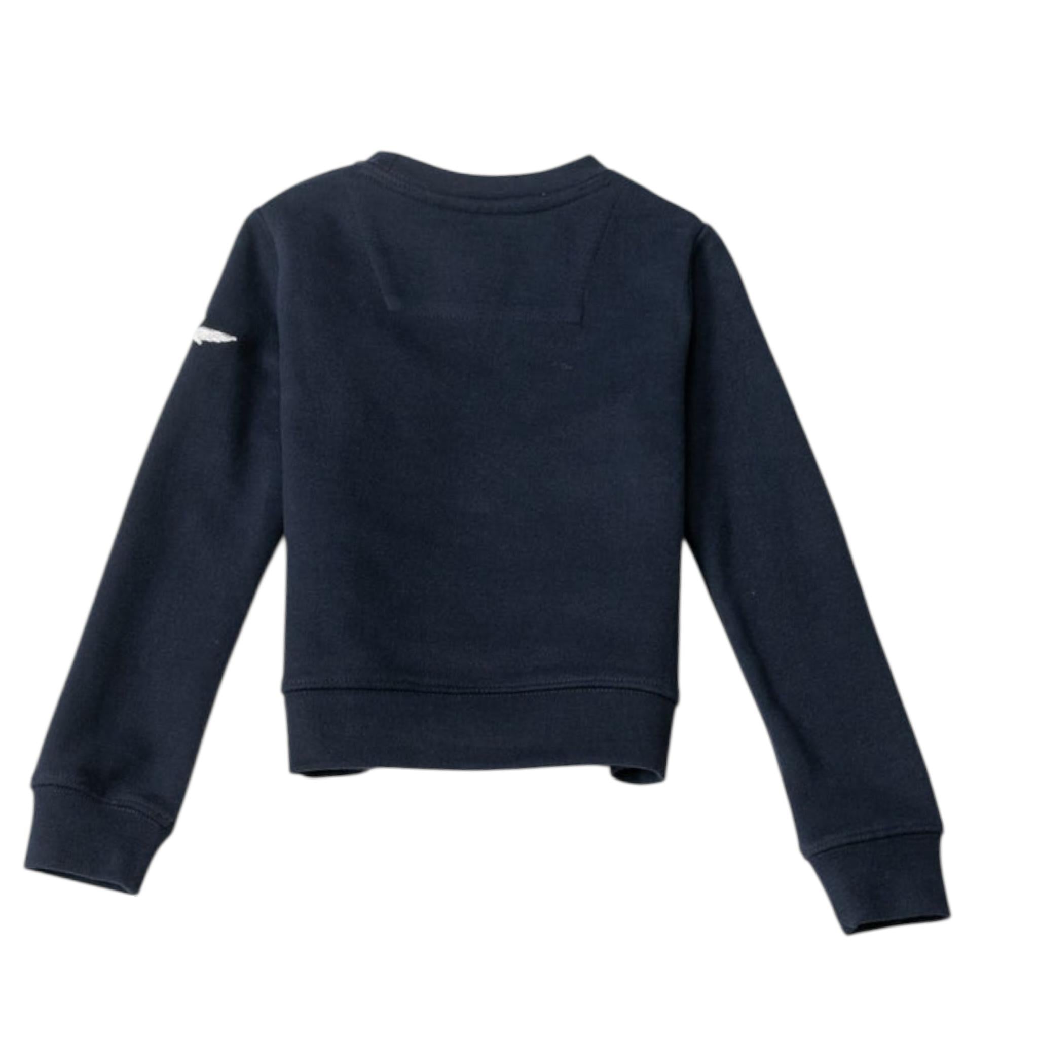 AERONAUTICA MILITARE felpa tinta unita girocollo con stampa Blu per Neonato 242FE0002AJRF758 BLU AERONAUTICA MILITARE 