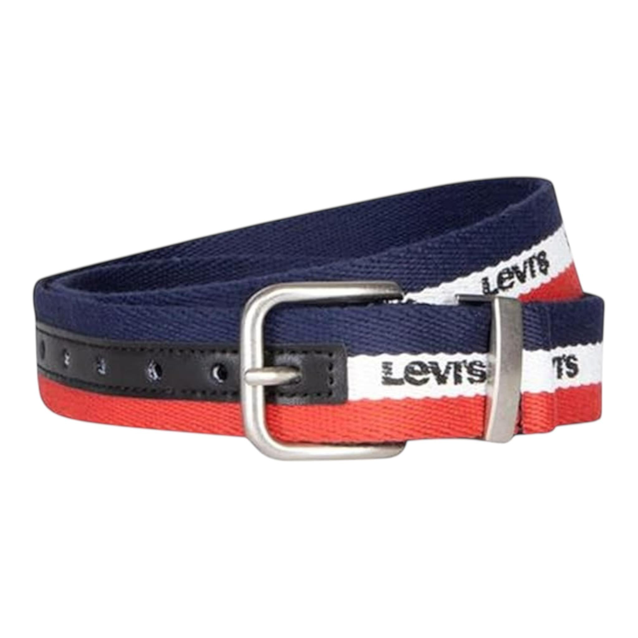 Levi'S Cintura Tinta Unita con Logo per Bambino 9A6899 BLU LEVI'S 