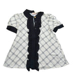 Elisabetta Franchi Abito Bicolore Mezza Manica con Fantasia per Neonata EGAB195 BIANCO/NERO ELISABETTA FRANCHI 