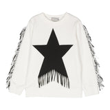 STELLA McCARTNEY felpa girocollo tinta unita con stampa Bianco per Bambina TV4D00 BIANCO STELLA McCARTNEY 