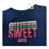 Guess T-Shirt Gircollo Tinta Unita con Stampa per Neonata K5RI176YW4 BLU GUESS 