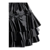 Monnalisa Gonna Tinta Unita In Ecopelle per Bambina 19D704 NERO MONNALISA 