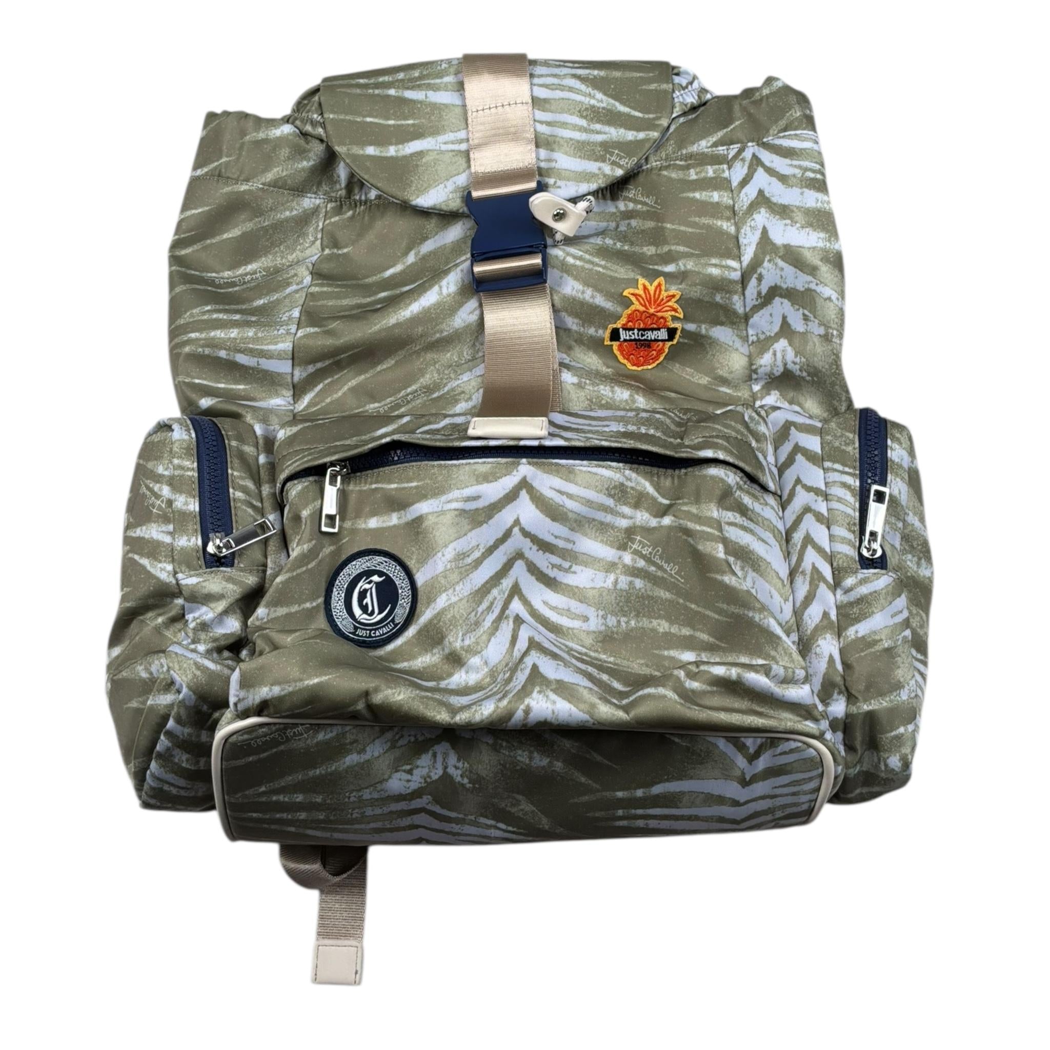 Just Cavalli Zaino Fantasia Zebrata con Zip per Bambino JBP26114ZA VERDE JUST CAVALLI 