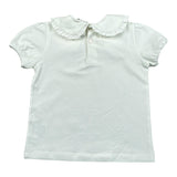 Lalalu' T-Shirt tinta unita con Colletto Bianco per Bambina TSL170PBJ BIANCO LALALU' 