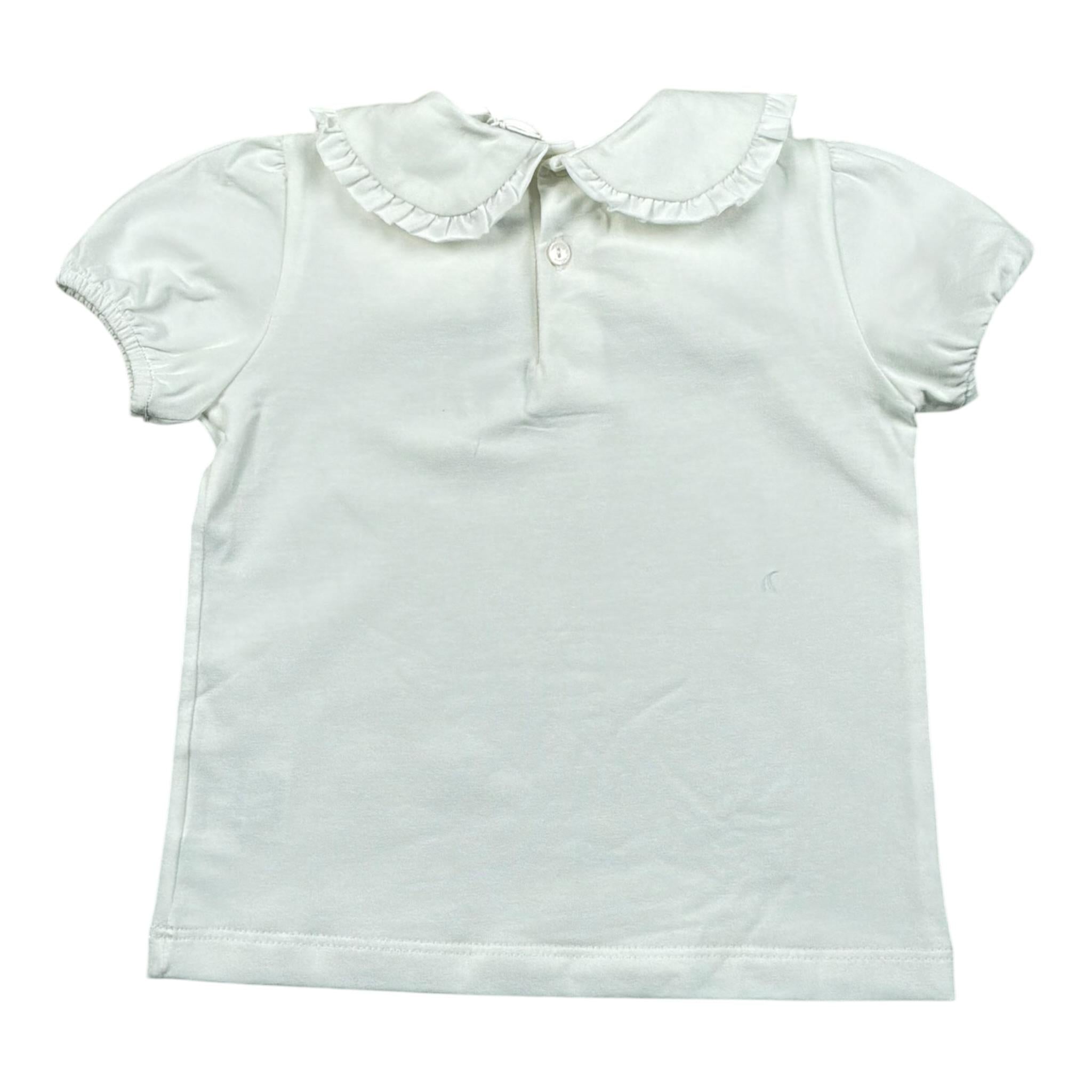 Lalalu' T-Shirt tinta unita con Colletto Bianco per Bambina TSL170PBJ BIANCO LALALU' 