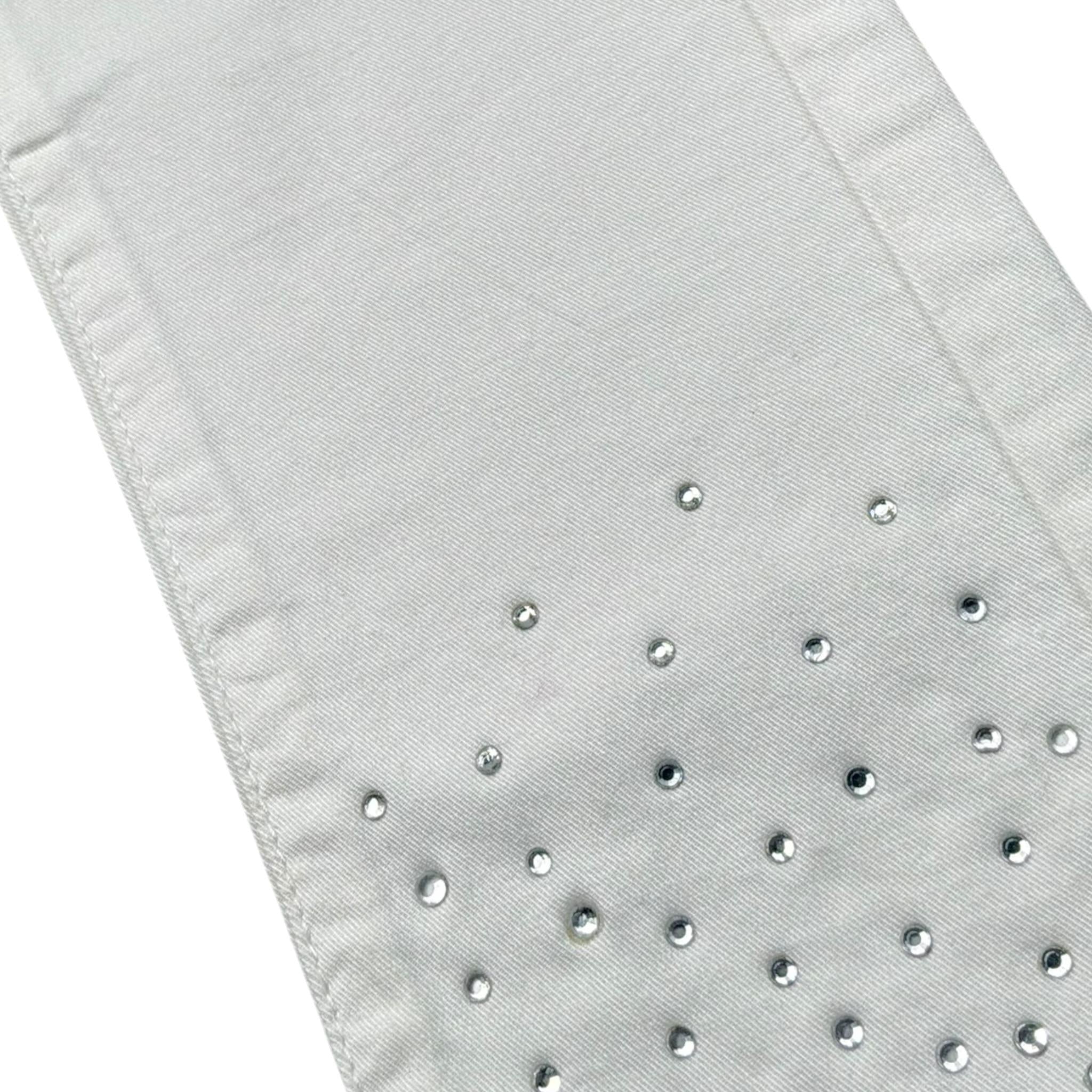 Sarabanda Pantalone Tinta Unita con Brillantini per Bambina 06257 BIANCO SARABANDA 