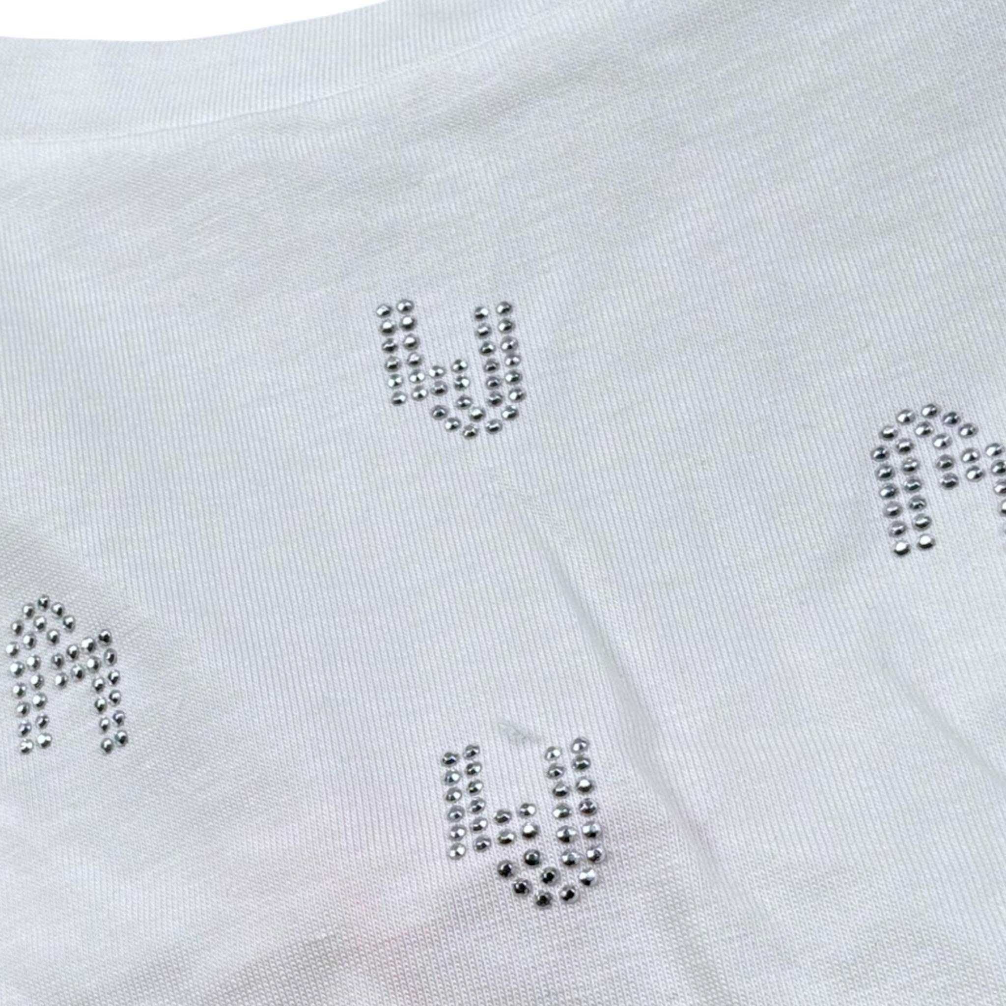 Liu Jo T-Shirt Girocollo Tinta Unita con Stampa Logo per Bambina GA5159XX BIANCO LIU JO 