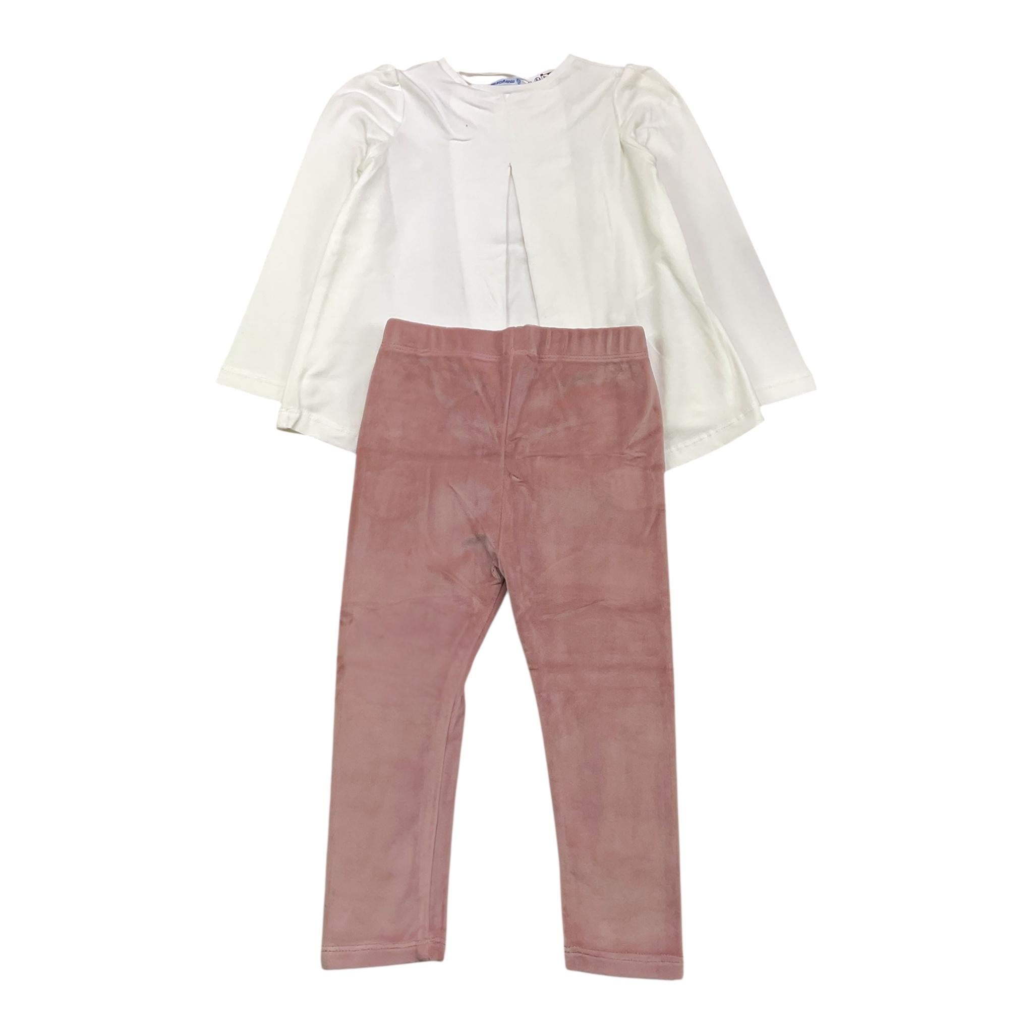 MAYORAL completo 2pz felpa-leggins bicolore Rosa per Neonata 4705N ROSA MAYORAL 