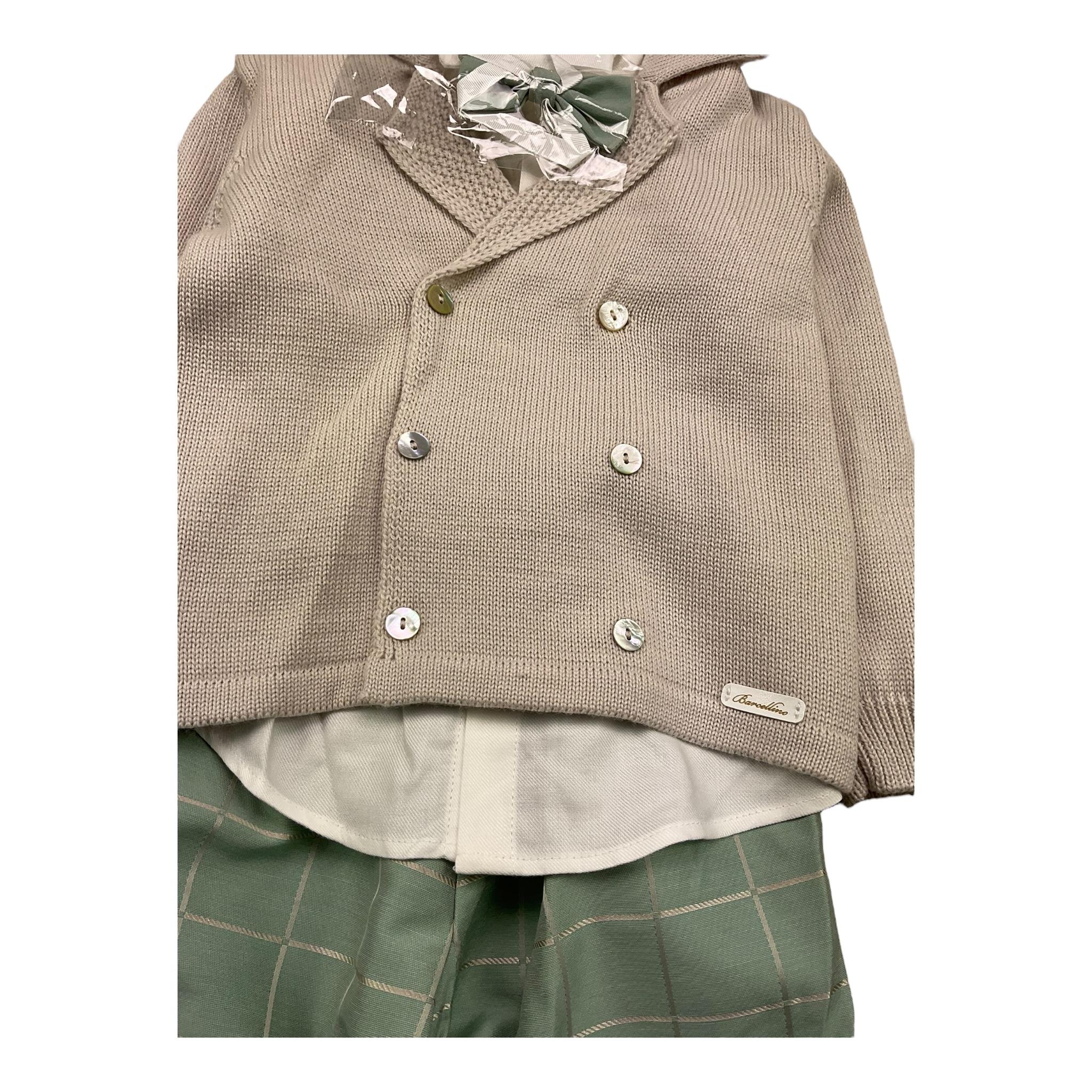 BARCELLINO completo 4 pezzi camicia-bermuda-giacca-papillon Beige per Neonato 116213 BEIGE BARCELLINO 