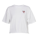 Puma T-Shirt Tinta Unita Girocollo con Logo per Bambina 624723 BIANCO PUMA 