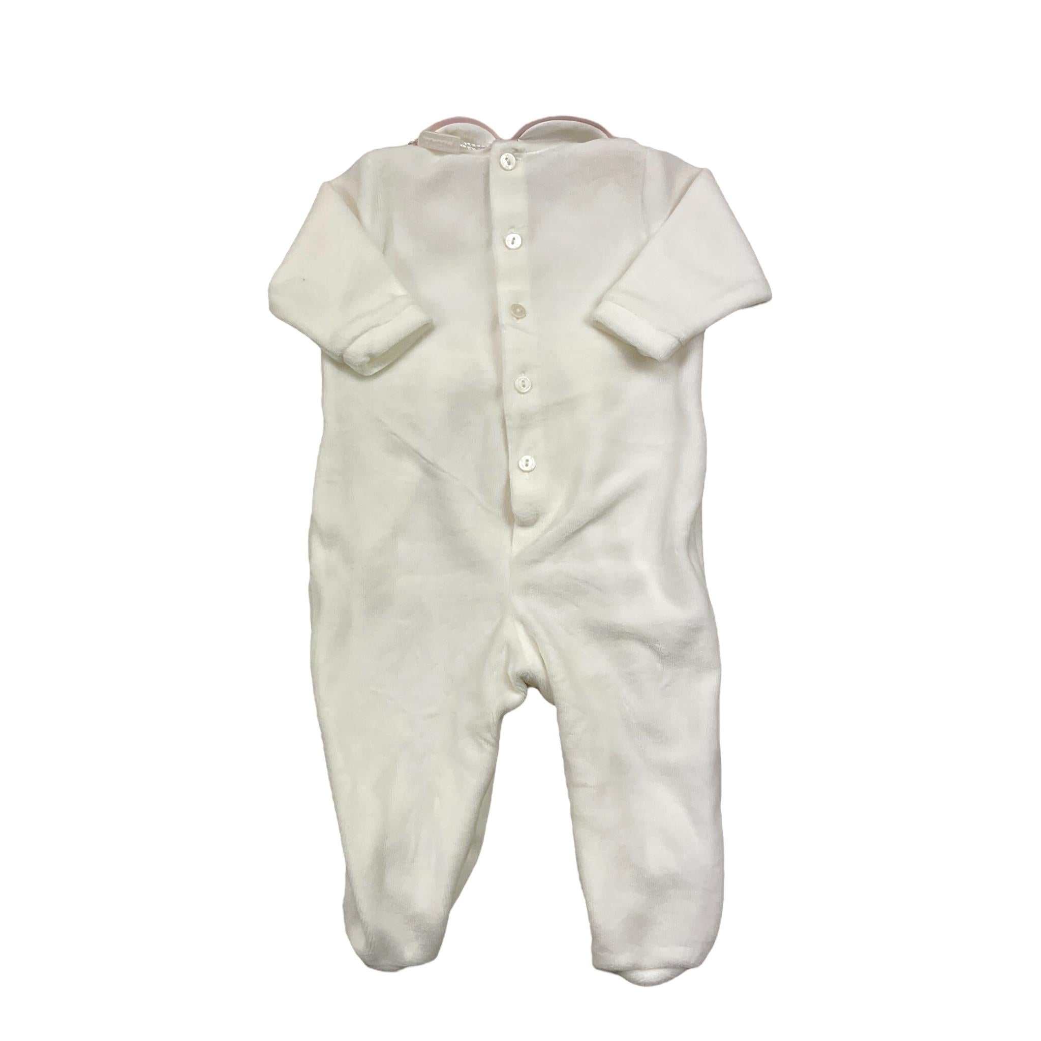 MINIMU' tutina tinta unita con fiocco Bianco per Neonata P39101 BIANCO MINIMU' 