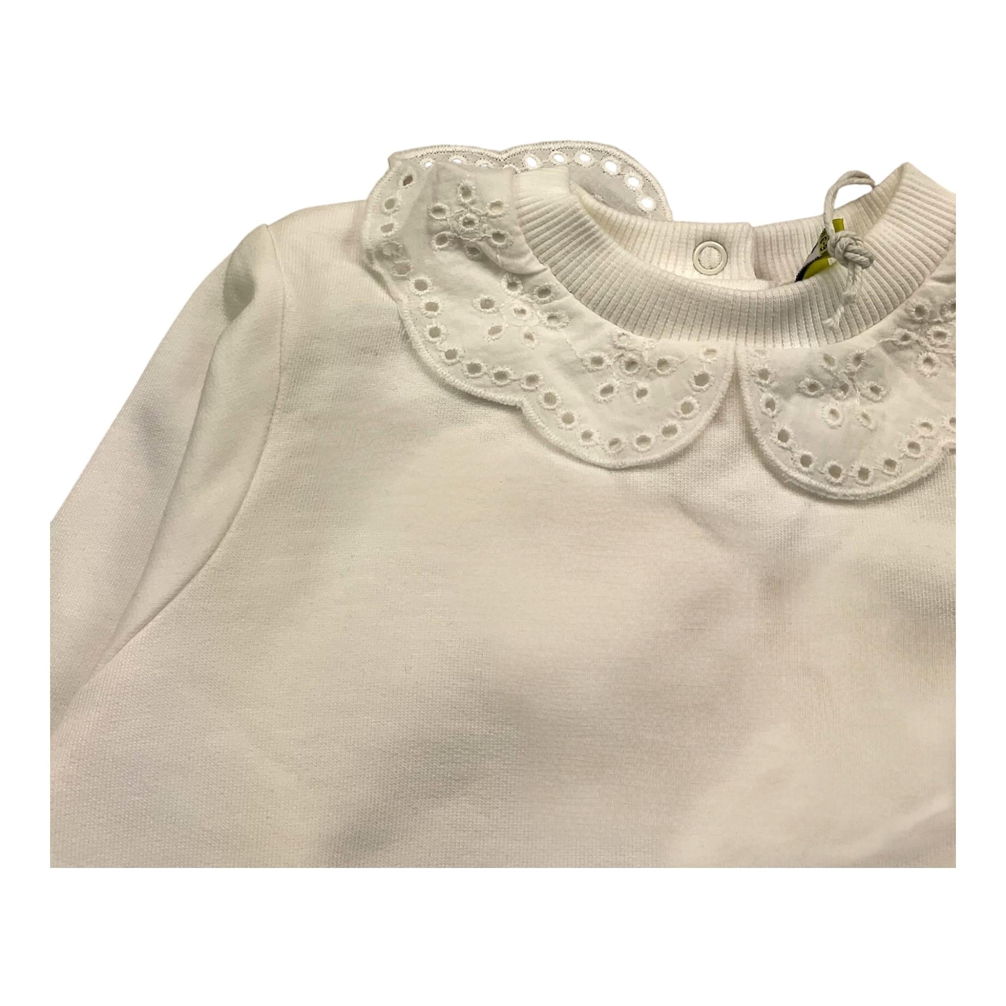 LOSAN felpa chiusa girocollo tinta unita Bianco per Neonata LBGA0202 BIANCO LOSAN 