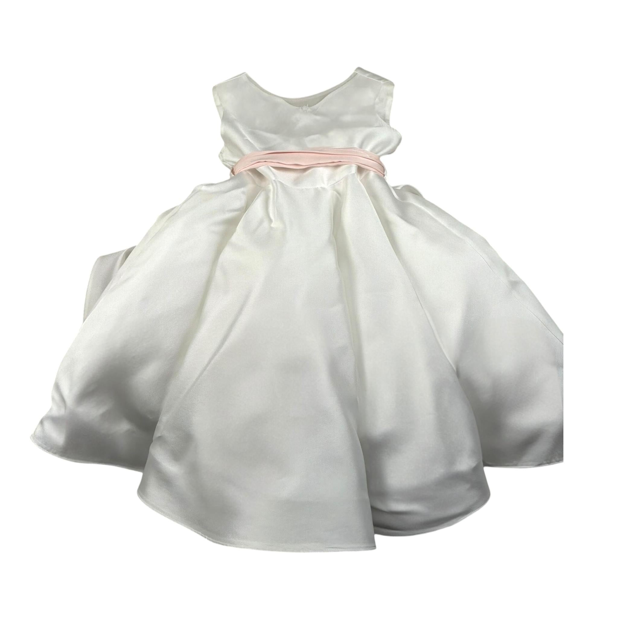 Bella Brilli Abito Cerimonia Tinta Unira Giromanica per Bambina BB902546 BIANCO BELLA BRILLI 