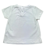Le Bebe T-Shirt Girocollo Tinta Unita con Stampa per Neonata LBG6439 BIANCO LE BEBE 