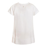 Monnalisa Camicia Tinta Unita con Logo per Bambina 199613S4 BIANCO MONNALISA 
