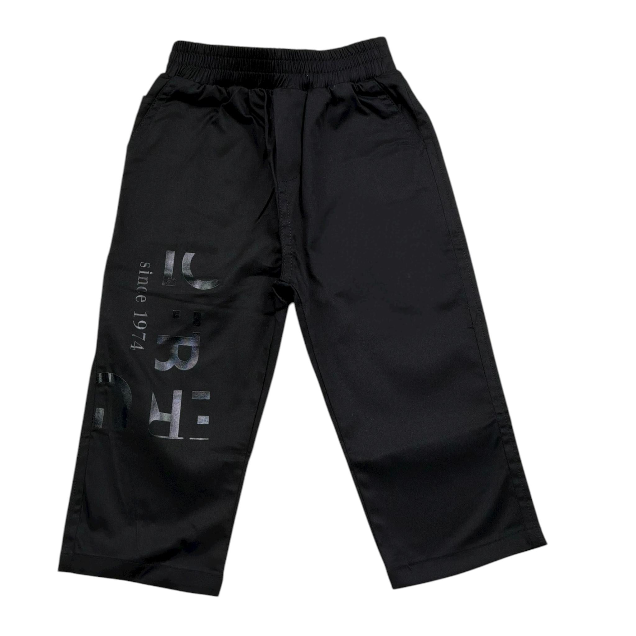 Iceberg Pantalone Tinta Unita con Elastico In Vita per Neonato PTICE5108BNX NERO ICEBERG 