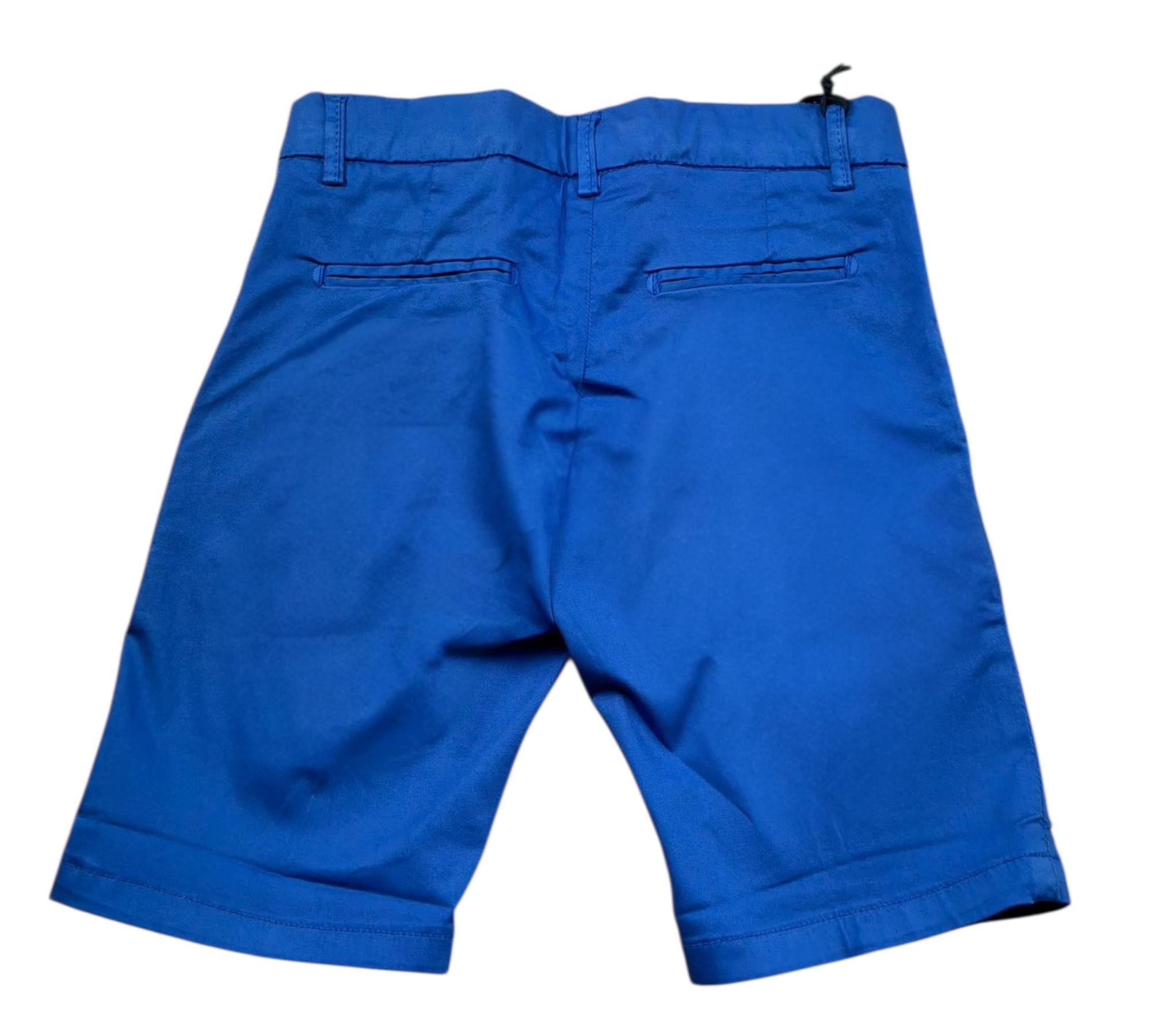 Manuel & Frank Bermuda Tinta Unita con Girovita Regolabile per Bambino MF2030B COBALTO MANUEL & FRANK 