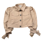 Miss Grant Giubbino Tinta Unita con Bottoni per Bambina MG1338 PESCA MISS GRANT 