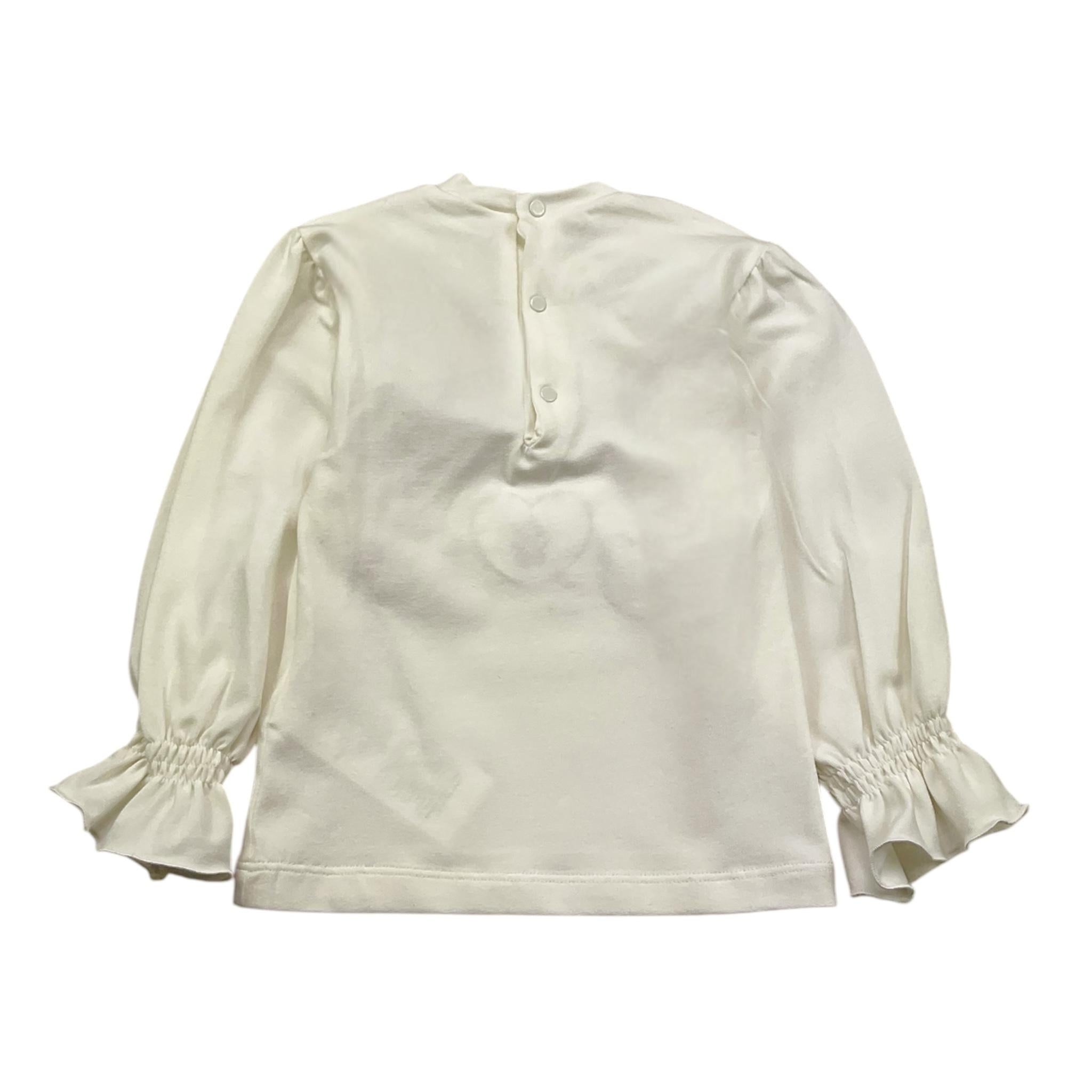 LE BEBE' shirt girocollo tinta unita con stampa Bianco per Neonata LBG6090 BIANCO LE BEBE' 
