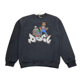 DISCLAIMER felpa chiusa girocollo tinta unita con logo Nero per Bambino 24IDK58220X NERO DISCLAIMER 