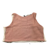 Bamboom+Babies Top Tinta Unita con Ricami Rosa per Neonata