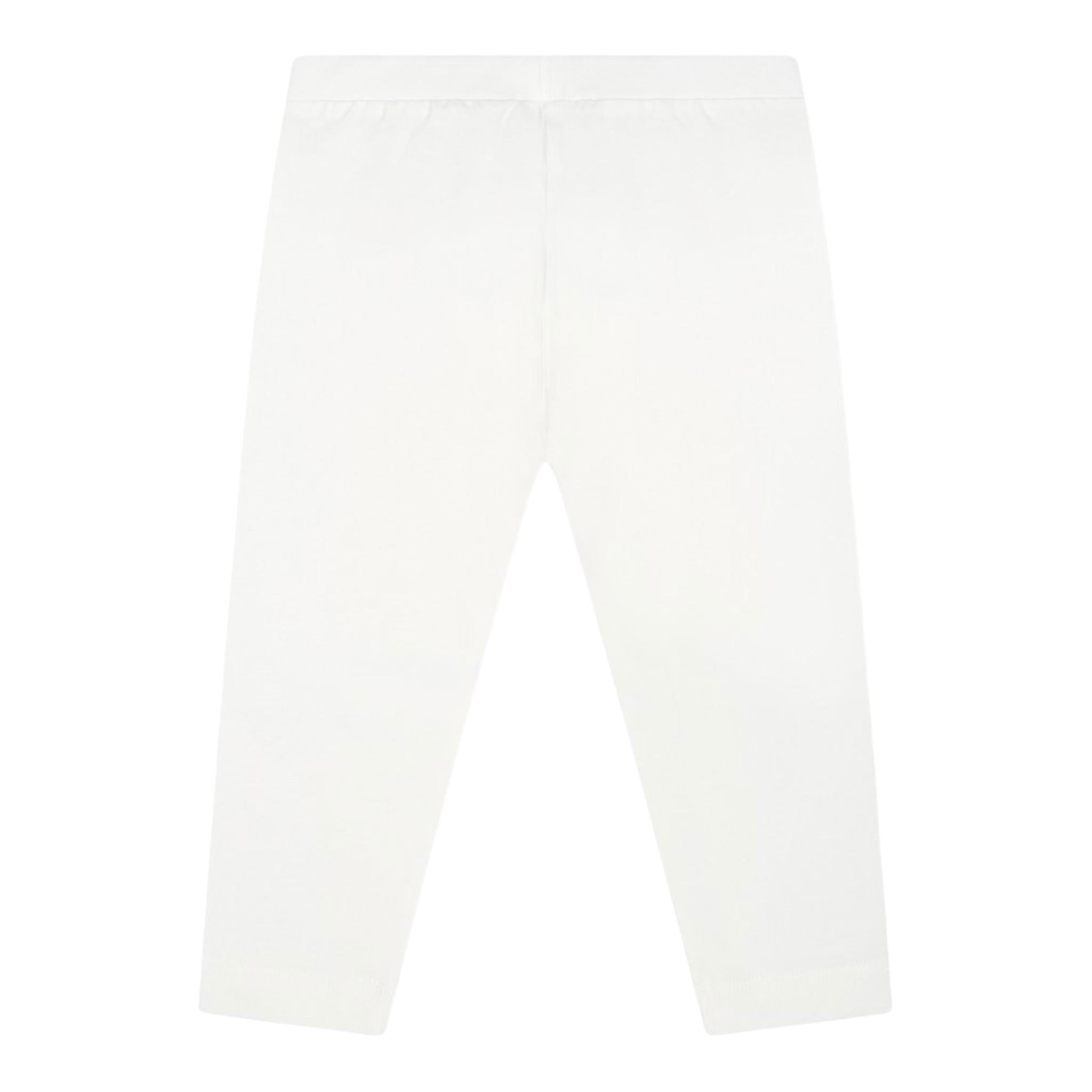 Moschino Leggins Tinta Unita con Stampa per Neonata MEP032L BIANCO MOSCHINO 