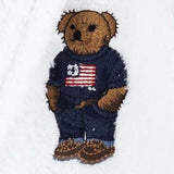 Ralph Lauren Accappatoio Tinta Unita con Stampa per Bambina 9P0042 BIANCO RALPH LAUREN 