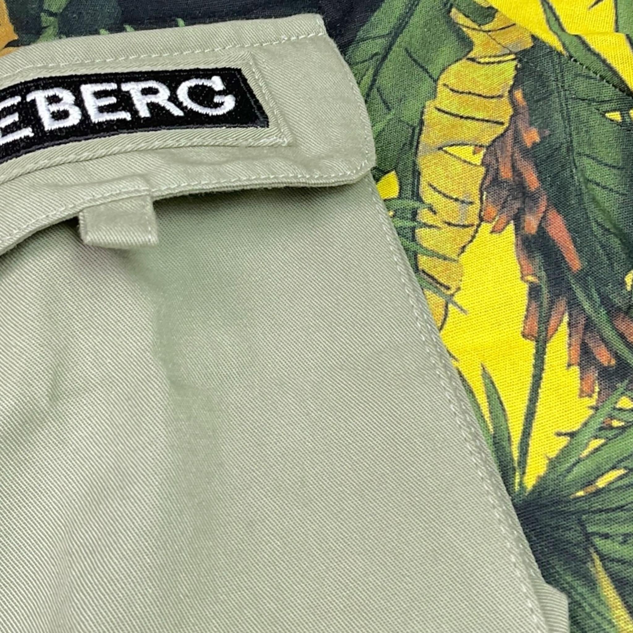 Iceberg Camicia Mezza Manica Tinta Unita con Fantasia per Bambino CMICE4107J VERDE ICEBERG 