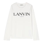 LANVIN shirt girocollo tinta unita cn logo Bianco per Bambino N25145 BIANCO LANVIN 